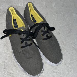 Polo Ralph Lauren Men’s Casual Sneakers Size 14 D Gray Canvas Athleisure Outdoor